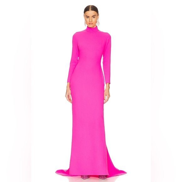 NWT SOLACE LONDON Vivienne Maxi Dress in Hot Pink, US 2/ UK 6 - Picture 1 of 8